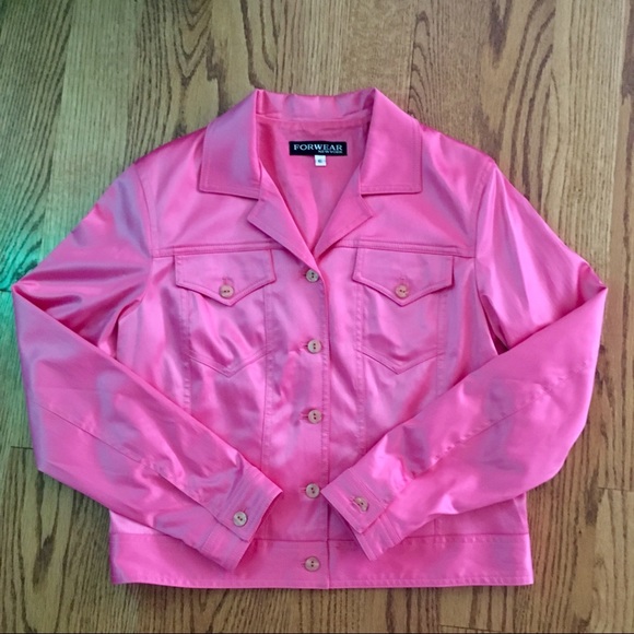 ❣️SOLD❣️Pink Satin Jacket - Picture 5 of 7